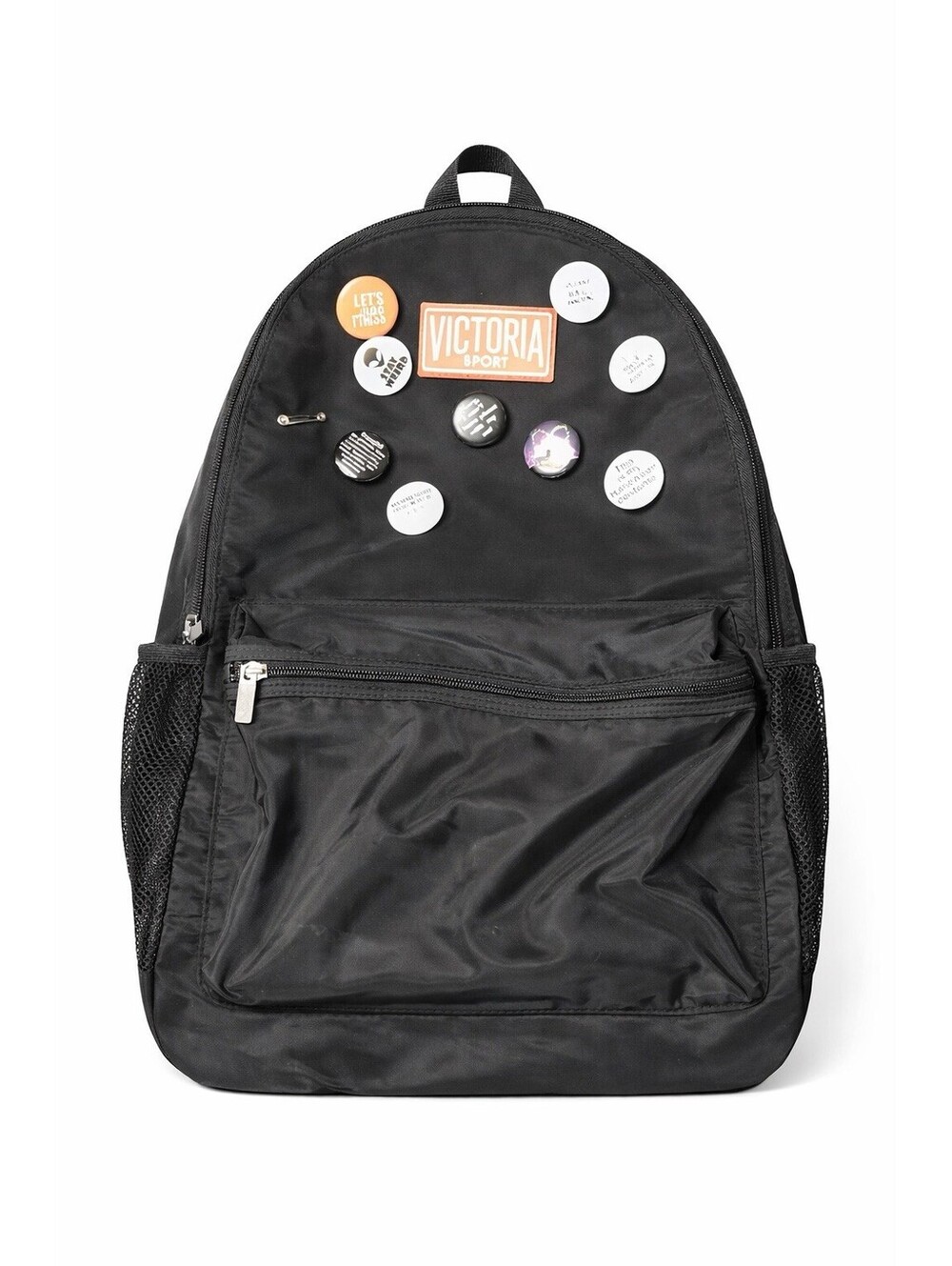 Victoria’s Secret Sport Backpack Black Red Lining Pins Campus Bag